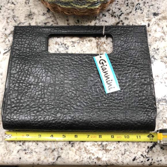 Giannini Black Pebble Print Clutch - Picture 5 of 5